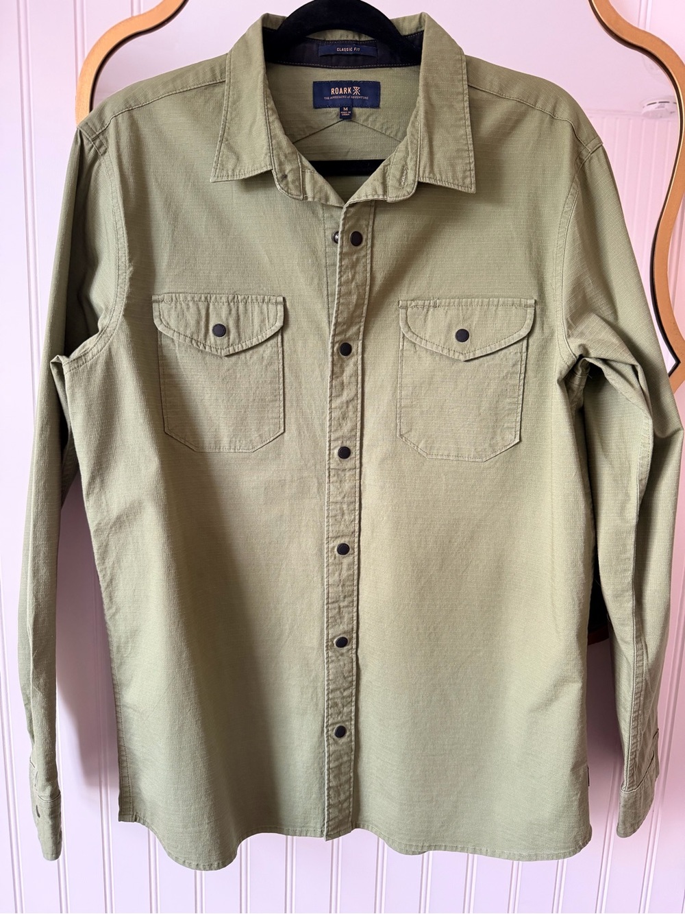 Roark Olive Green Long-Sleeve Button-Up Work Shirt